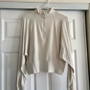 Lululemon Athletica Cream Quarter-Zip Sweatshirt